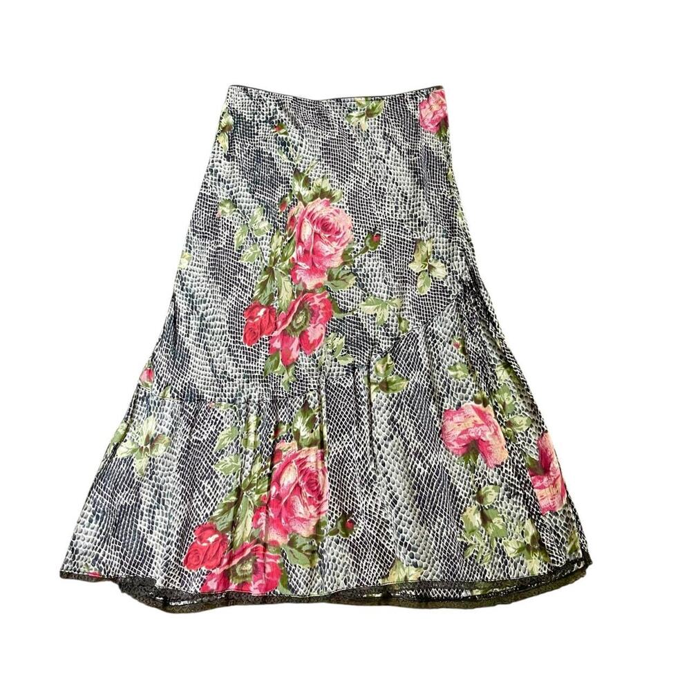 Angie Multicolor Snake Rose Skirt: 90s, Y2K, Modern